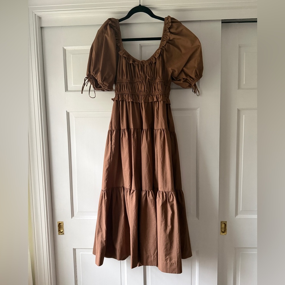 Smocked Puff Sleeve Dress